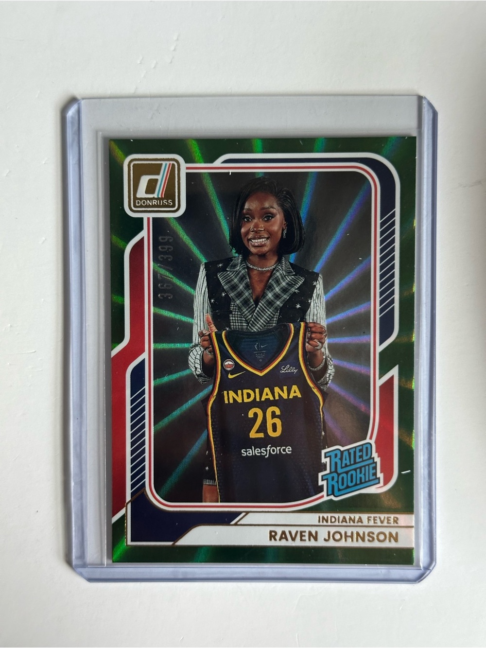 Russ Rated Rookie Raven Johnson - Green Holo